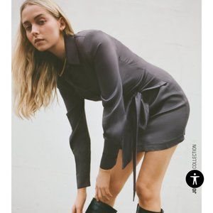 ZARA Satin Effect Dress with Knot Detail--NWT